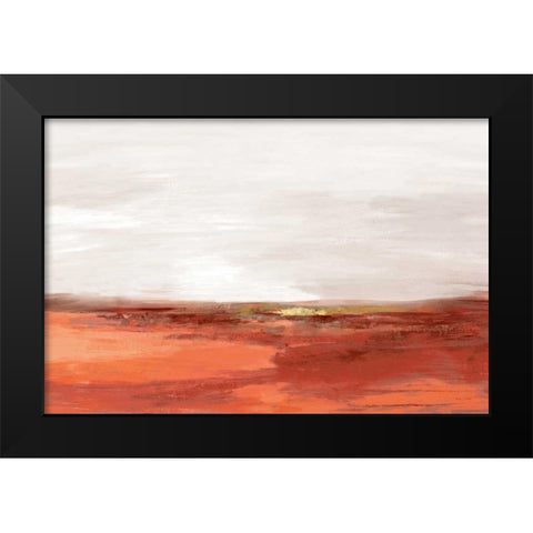 Pastoral Landscape Cinnamon Version Black Modern Wood Framed Art Print by PI Studio