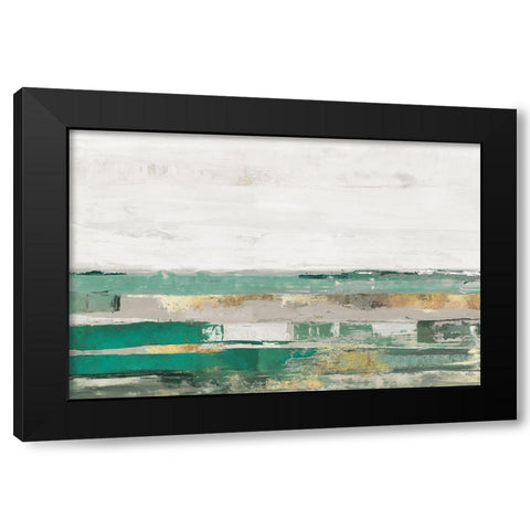 Way to Go Mint Version  Black Modern Wood Framed Art Print with Double Matting by PI Studio