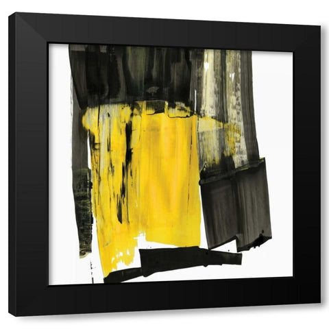 Hive II Black Modern Wood Framed Art Print with Double Matting by PI Studio