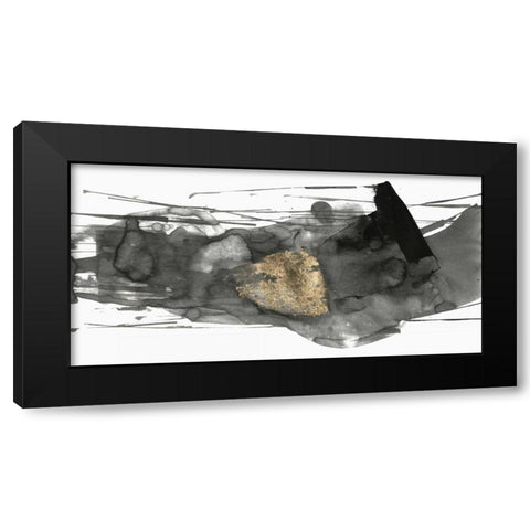 Black Gesture I Black Modern Wood Framed Art Print with Double Matting by PI Studio