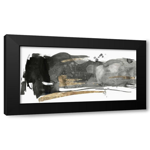 Black Gesture II Black Modern Wood Framed Art Print by PI Studio