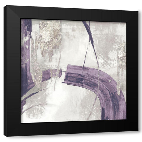 Black Ink I Lavender Version Black Modern Wood Framed Art Print with Double Matting by PI Studio