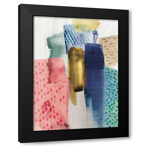 Magic Paper Black Modern Wood Framed Art Print with Double Matting by PI Studio