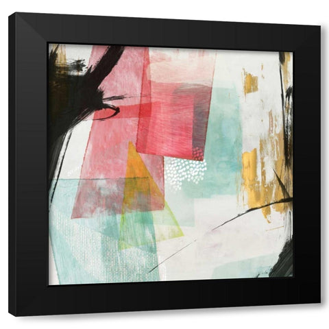 Transparent I Black Modern Wood Framed Art Print by PI Studio