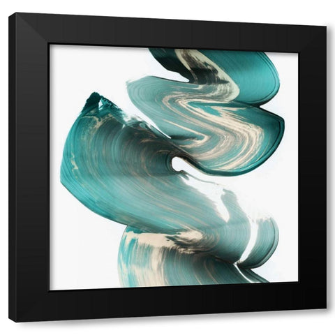 Swirl I  Black Modern Wood Framed Art Print with Double Matting by PI Studio