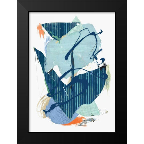 Collage II Black Modern Wood Framed Art Print by PI Studio