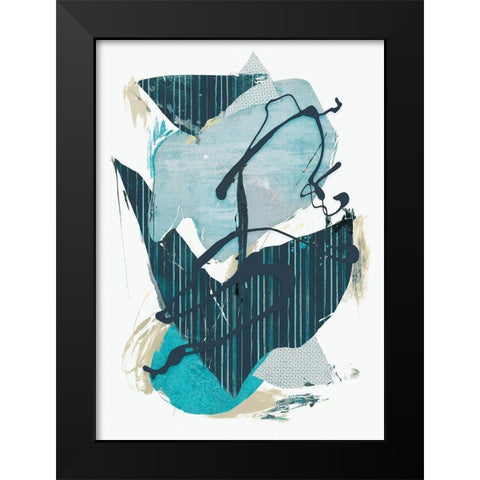 Collage II Black Modern Wood Framed Art Print by PI Studio