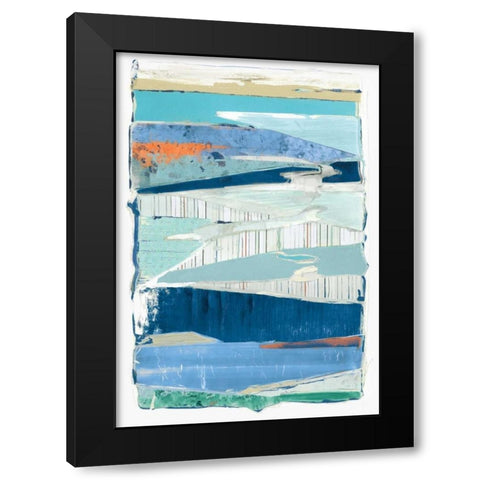Collage IV Black Modern Wood Framed Art Print with Double Matting by PI Studio
