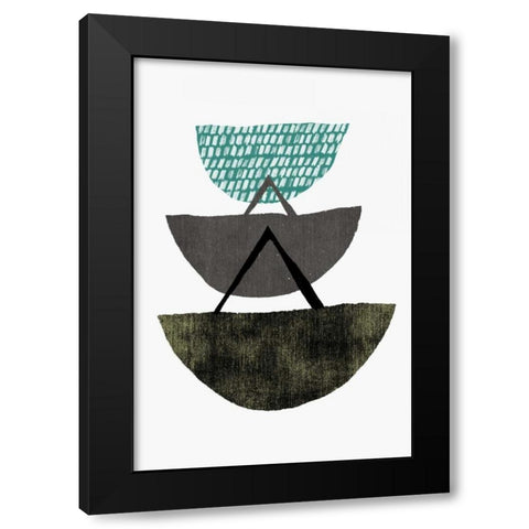 Fountain Black Modern Wood Framed Art Print with Double Matting by PI Studio