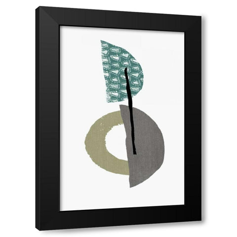 Path Black Modern Wood Framed Art Print by PI Studio