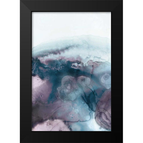 Lavender Bubbles I Black Modern Wood Framed Art Print by PI Studio