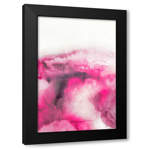 Lavender Bubbles I Blush Version Black Modern Wood Framed Art Print by PI Studio
