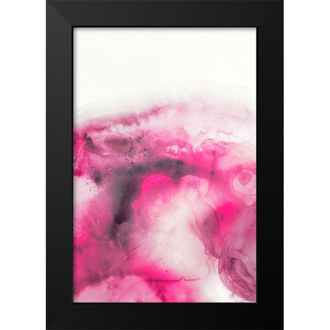Lavender Bubbles I Blush Version Black Modern Wood Framed Art Print by PI Studio