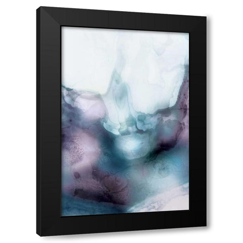 Lavender Bubbles II Black Modern Wood Framed Art Print with Double Matting by PI Studio