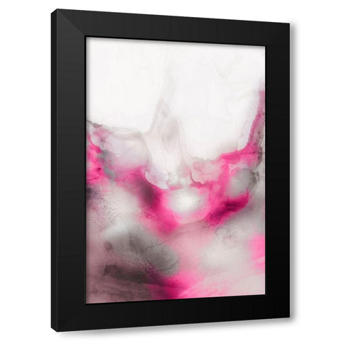 Lavender Bubbles II Blush Version Black Modern Wood Framed Art Print with Double Matting by PI Studio