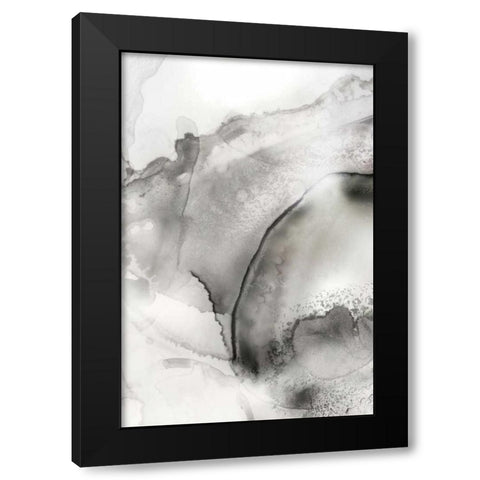 Mint Bubbles II Grey Version Black Modern Wood Framed Art Print with Double Matting by PI Studio