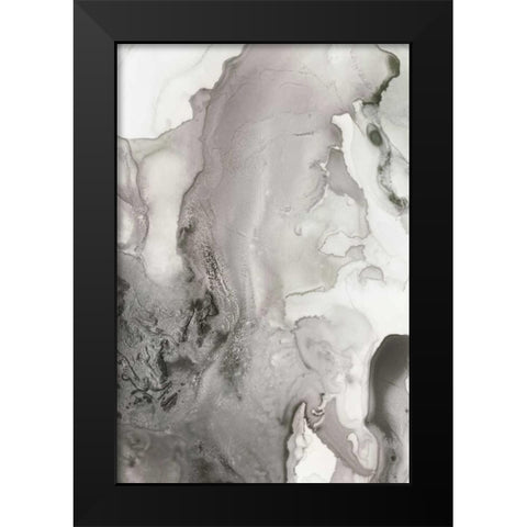 Mint Bubbles III Grey Version Black Modern Wood Framed Art Print by PI Studio