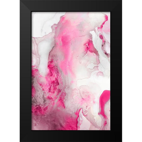 Mint Bubbles III Blush Version Black Modern Wood Framed Art Print by PI Studio