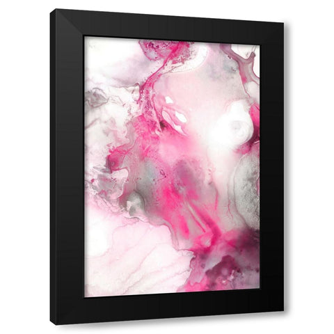 Mint Bubbles IV Blush Version Black Modern Wood Framed Art Print by PI Studio
