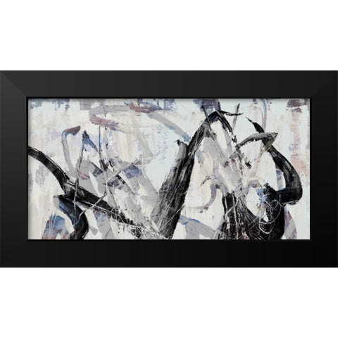 Gestural II Black Modern Wood Framed Art Print by PI Studio