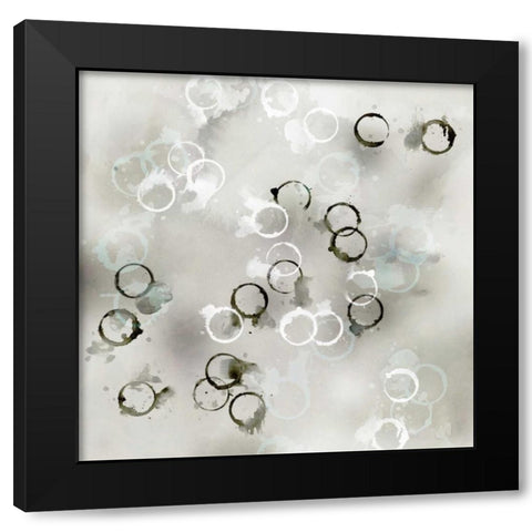Stains II Black Modern Wood Framed Art Print with Double Matting by PI Studio