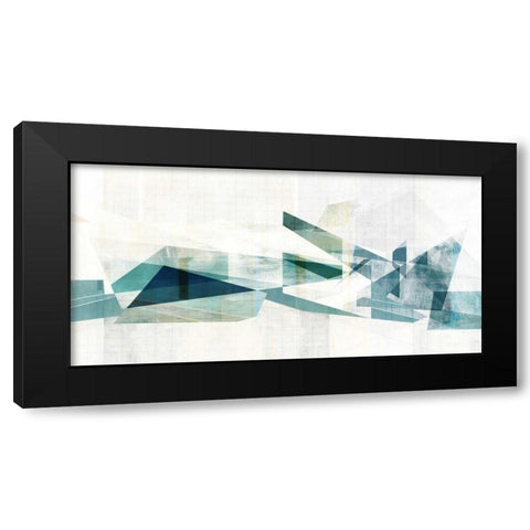 Abstracture Black Modern Wood Framed Art Print with Double Matting by PI Studio