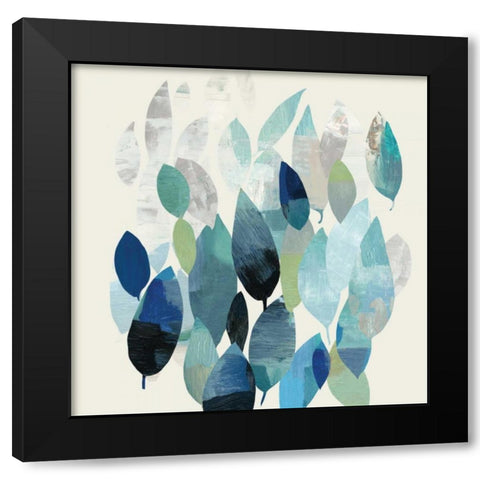 Leaf Mural I Black Modern Wood Framed Art Print with Double Matting by PI Studio