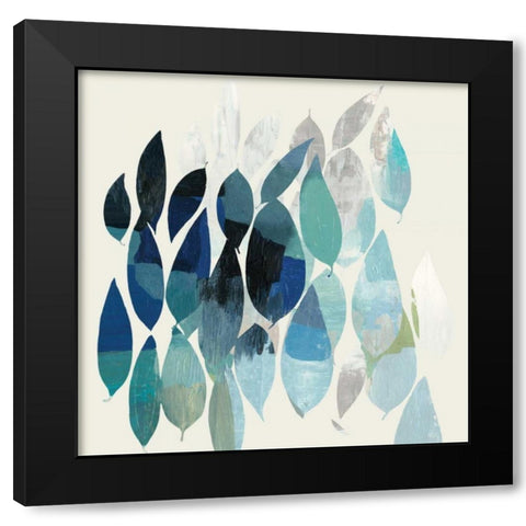 Leaf Mural II Black Modern Wood Framed Art Print by PI Studio