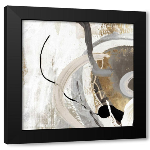 Tangled II Black Modern Wood Framed Art Print with Double Matting by PI Studio