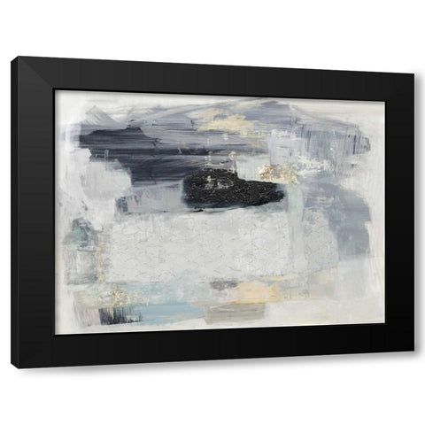 Baroque Abstract II Black Modern Wood Framed Art Print by PI Studio