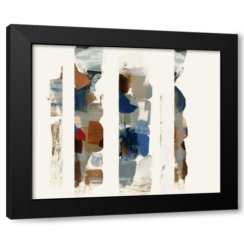 Cubic Abstract II Black Modern Wood Framed Art Print by PI Studio