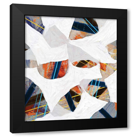 Cube Leaves I Black Modern Wood Framed Art Print by PI Studio