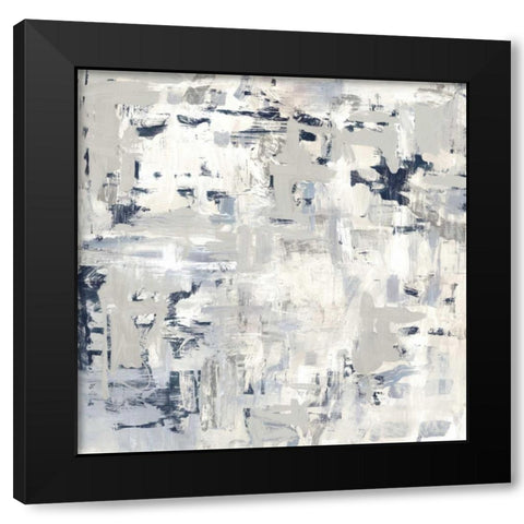 Crisscross Black Modern Wood Framed Art Print with Double Matting by PI Studio