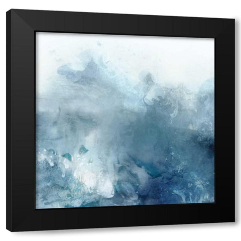 Watercolor Stain I Black Modern Wood Framed Art Print with Double Matting by PI Studio