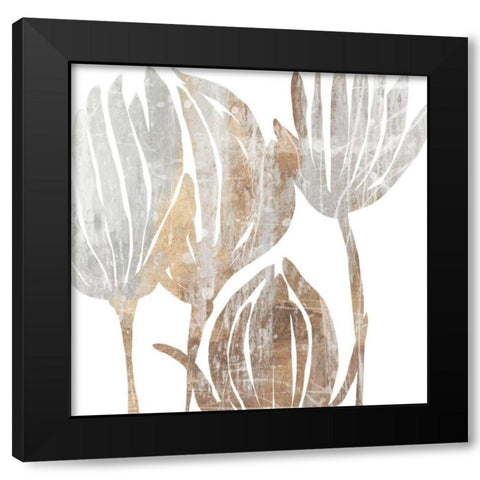 Marble Foliage III Black Modern Wood Framed Art Print by PI Studio