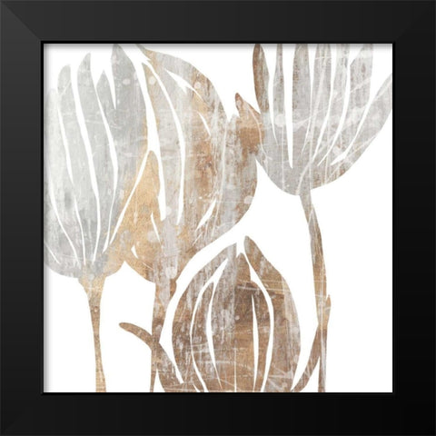 Marble Foliage III Black Modern Wood Framed Art Print by PI Studio