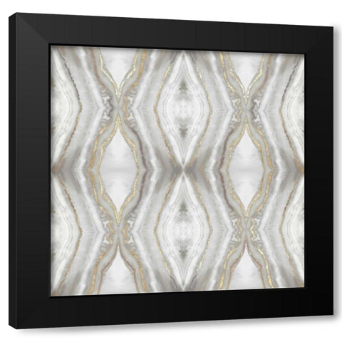 Neutral Kaleidoscope I Black Modern Wood Framed Art Print with Double Matting by PI Studio