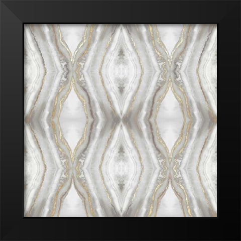 Neutral Kaleidoscope I Black Modern Wood Framed Art Print by PI Studio