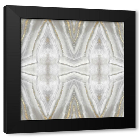 Neutral Kaleidoscope II Black Modern Wood Framed Art Print with Double Matting by PI Studio