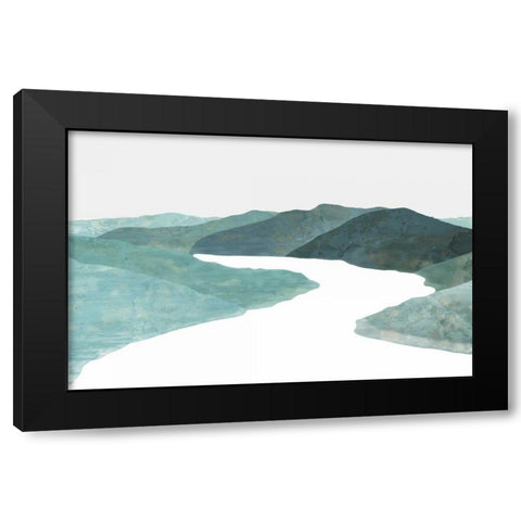 Anchorage Black Modern Wood Framed Art Print with Double Matting by PI Studio