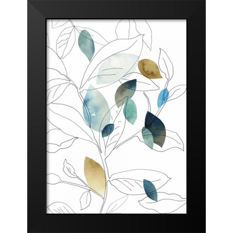 Frond I Black Modern Wood Framed Art Print by PI Studio