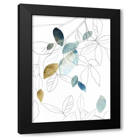 Frond II Black Modern Wood Framed Art Print by PI Studio