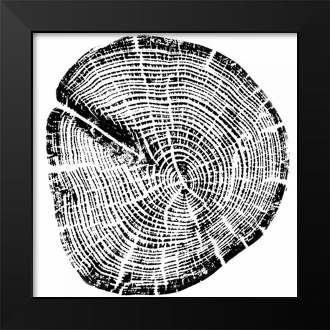 Wood Grain Black Modern Wood Framed Art Print by PI Studio