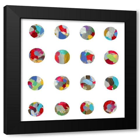 Playful Paint Black Modern Wood Framed Art Print with Double Matting by PI Studio