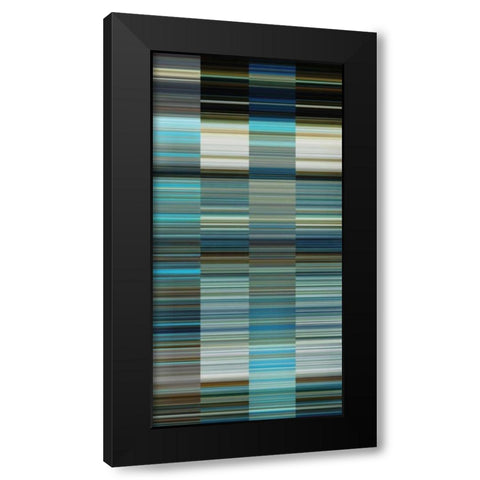 Matrix I Black Modern Wood Framed Art Print with Double Matting by PI Studio