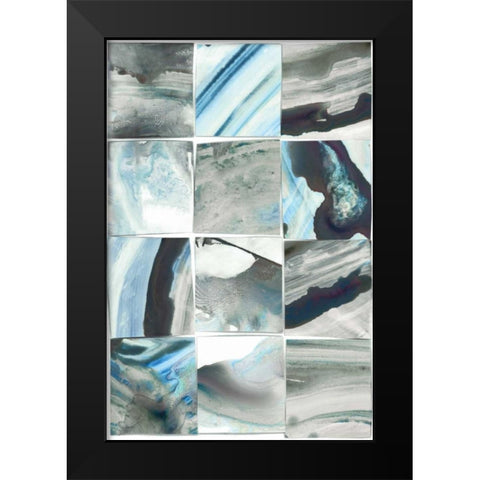 Teal Slate II Black Modern Wood Framed Art Print by PI Studio