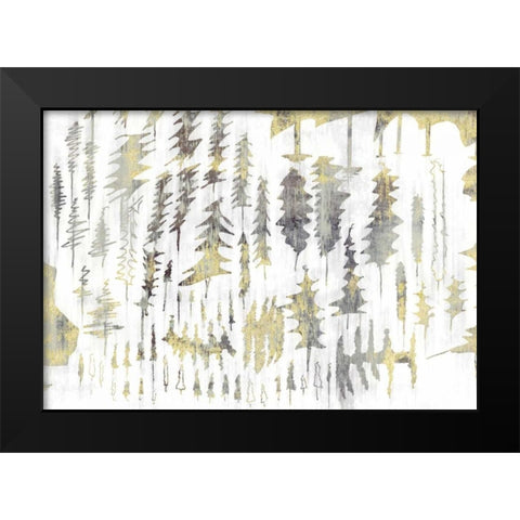 Tree Party Black Modern Wood Framed Art Print by PI Studio