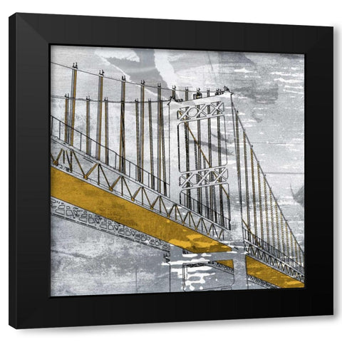 Overpass Black Modern Wood Framed Art Print by PI Studio