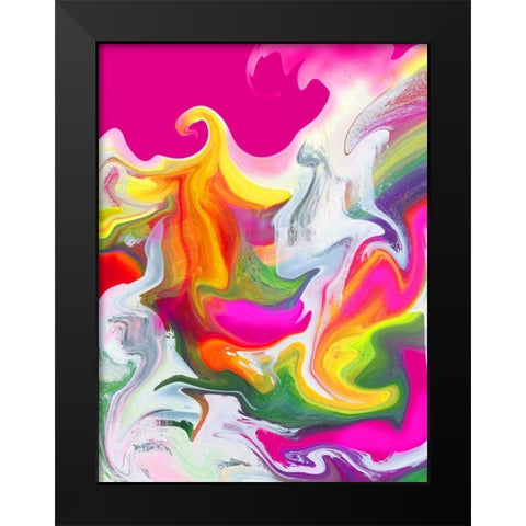 Liquified II Black Modern Wood Framed Art Print by PI Studio