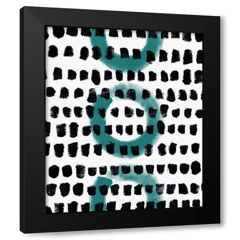 The Circle I Black Modern Wood Framed Art Print with Double Matting by PI Studio